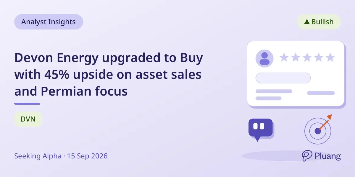 Devon Energy upgraded to Buy with 45% upside on asset sales and Permian focus