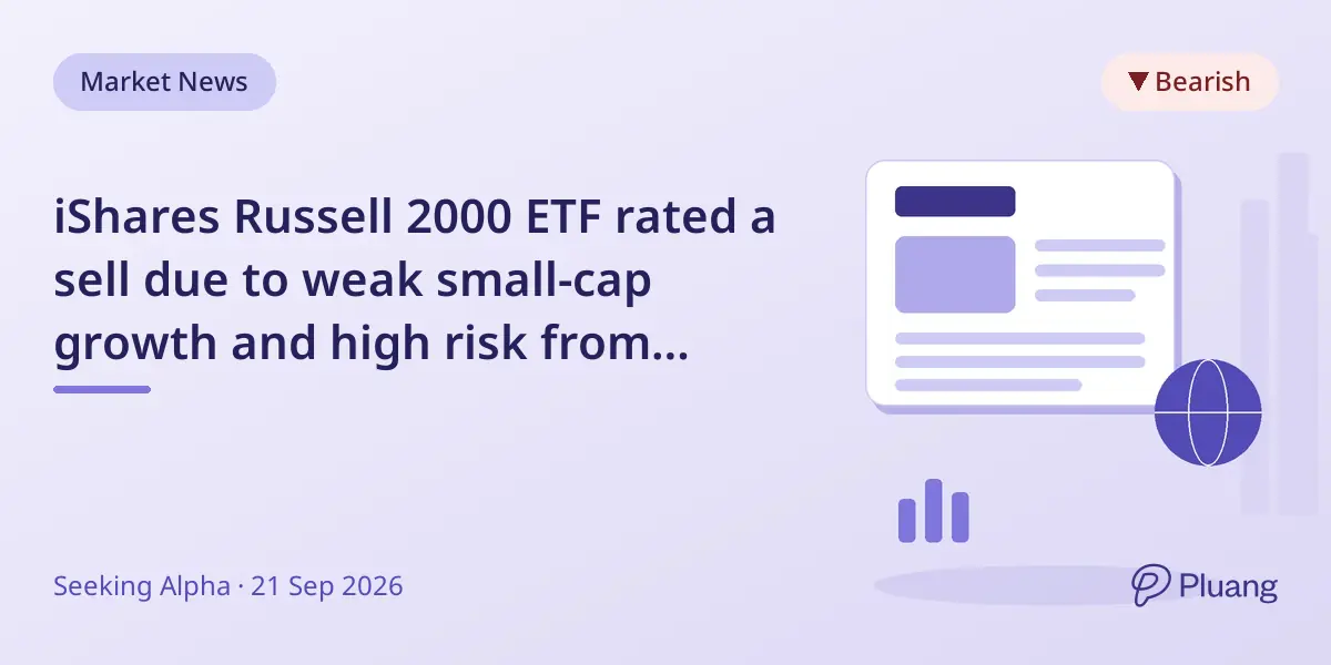 iShares Russell 2000 ETF rated a sell due to weak small-cap growth and high risk from unprofitable stocks.