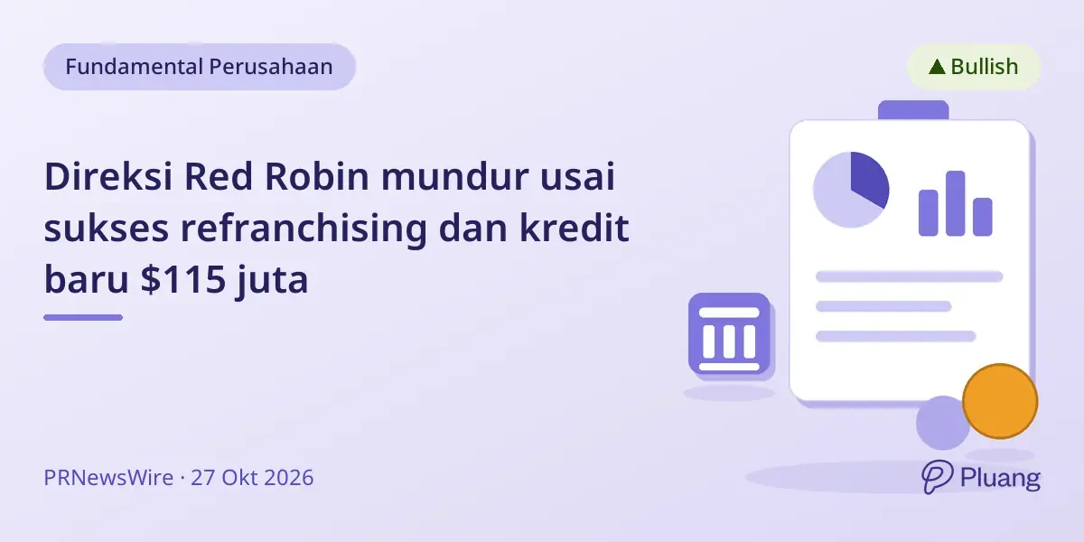 Direksi Red Robin mundur usai sukses refranchising dan kredit baru $115 juta