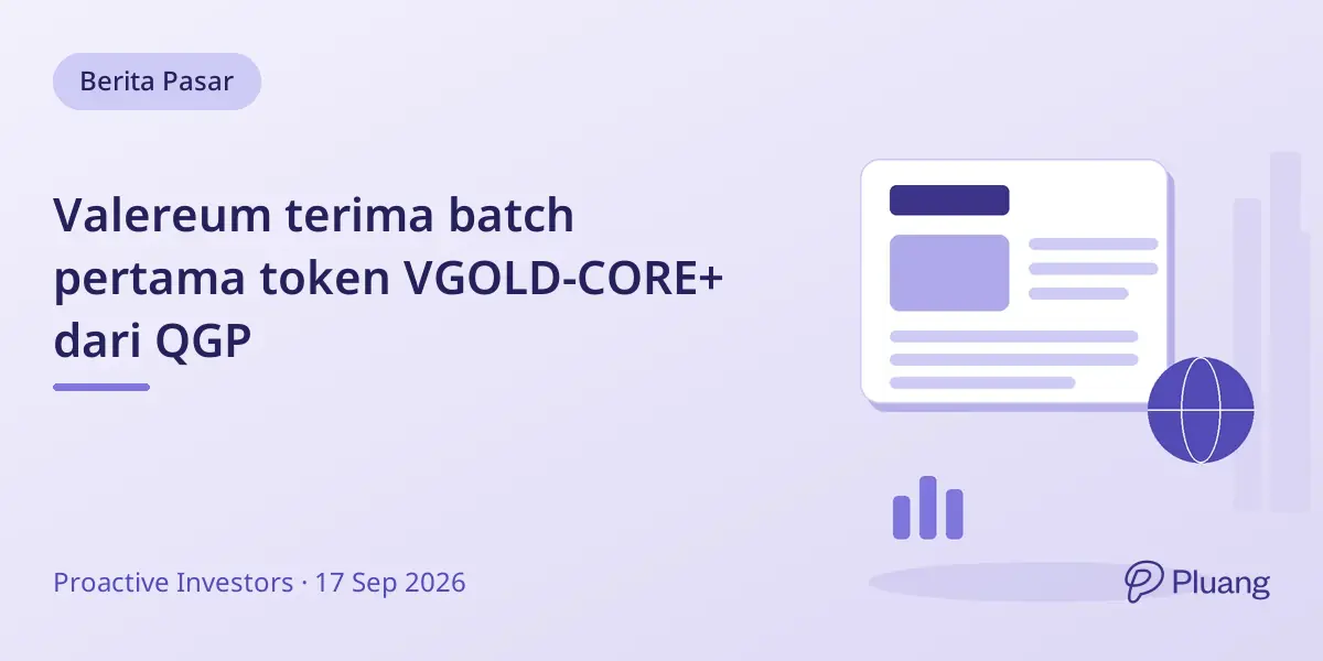 Valereum terima batch pertama token VGOLD-CORE+ dari QGP
