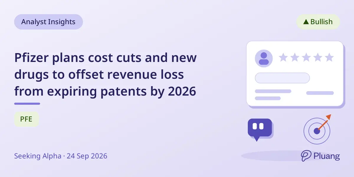 Pfizer plans cost cuts and new drugs to offset revenue loss from expiring patents by 2026