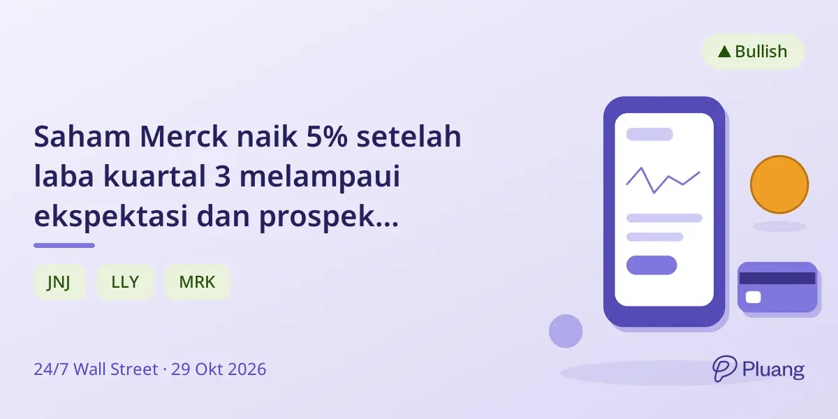 Saham Merck naik 5% setelah laba kuartal 3 melampaui ekspektasi dan prospek keuntungan 2026 dinaikkan