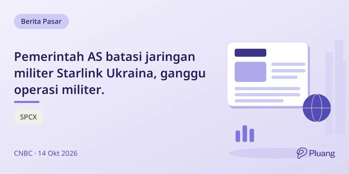 Pemerintah AS batasi jaringan militer Starlink Ukraina, ganggu operasi militer.
