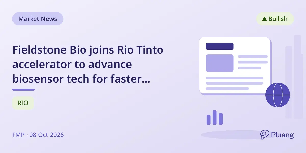 Fieldstone Bio joins Rio Tinto accelerator to advance biosensor tech for faster mineral exploration.