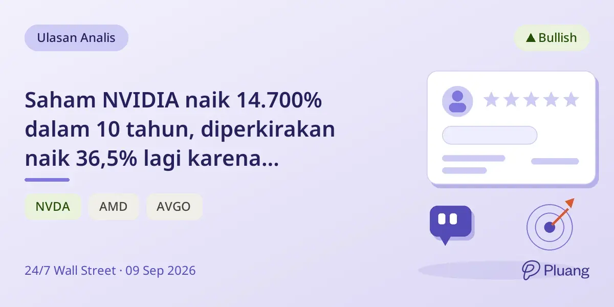 Saham NVIDIA naik 14.700% dalam 10 tahun, diperkirakan naik 36,5% lagi karena permintaan AI kuat dan pasokan terbatas.