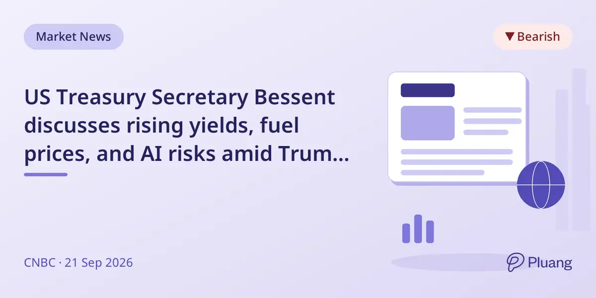 US Treasury Secretary Bessent discusses rising yields, fuel prices, and AI risks amid Trump admin challenges.