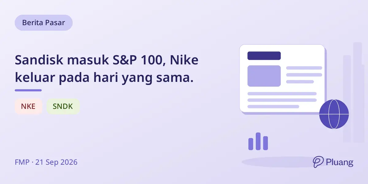 Sandisk masuk S&P 100, Nike keluar pada hari yang sama.