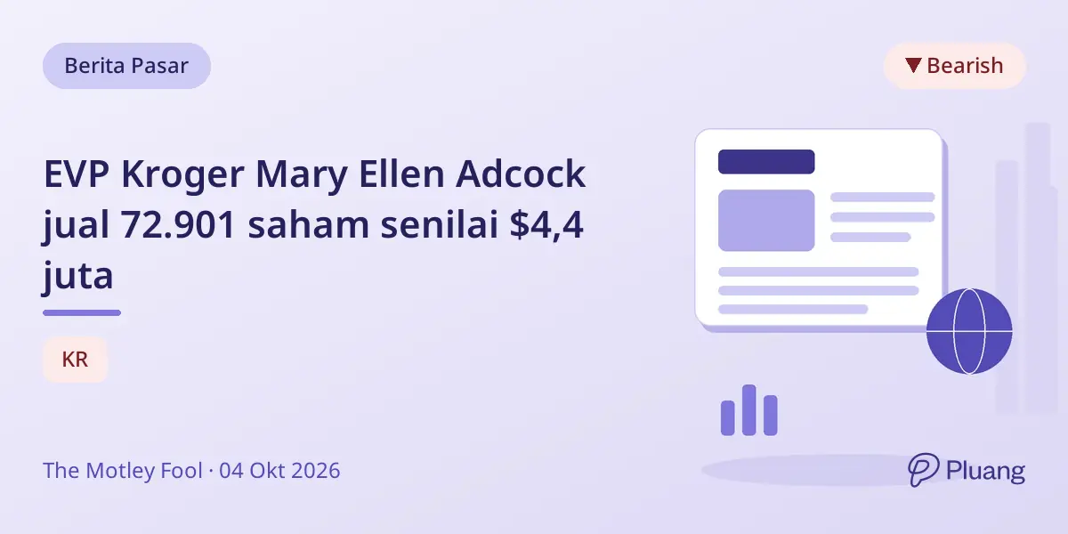 EVP Kroger Mary Ellen Adcock jual 72.901 saham senilai $4,4 juta