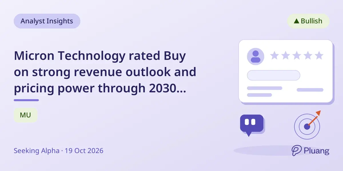 Micron Technology rated Buy on strong revenue outlook and pricing power through 2030 despite competition risks.