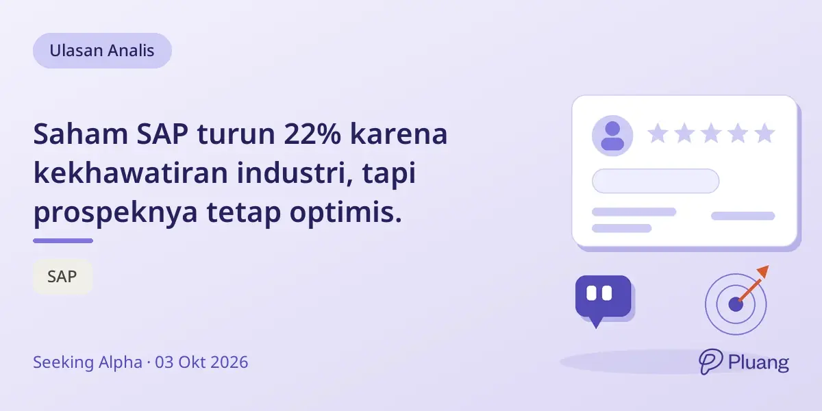 Saham SAP turun 22% karena kekhawatiran industri, tapi prospeknya tetap optimis.