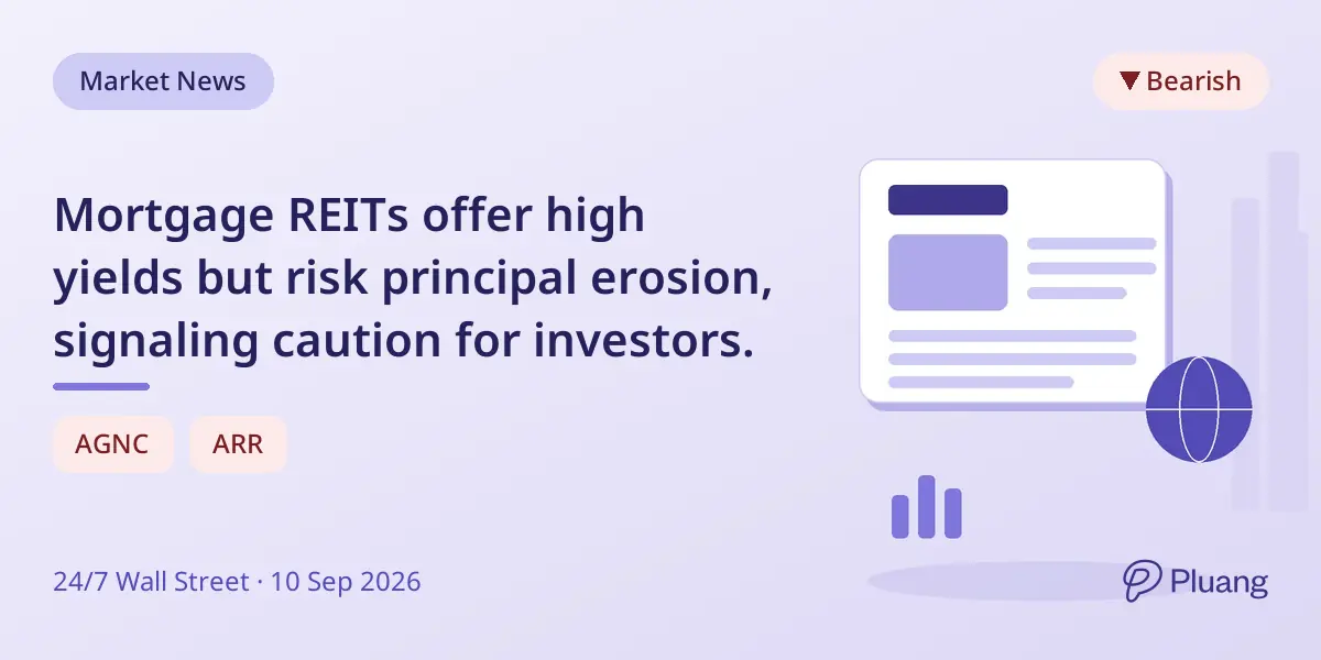 Mortgage REITs offer high yields but risk principal erosion, signaling caution for investors.