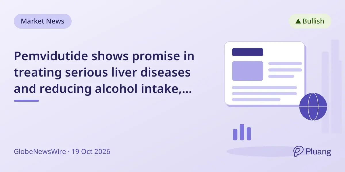 Pemvidutide shows promise in treating serious liver diseases and reducing alcohol intake, new data presented at AASLD 2026