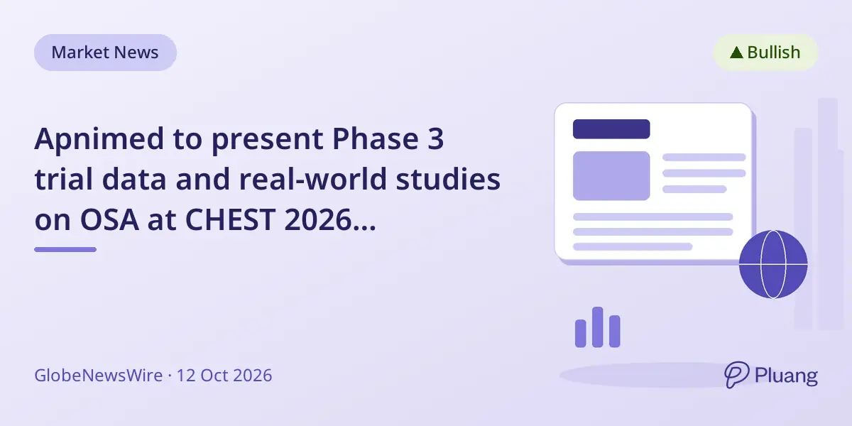 Apnimed to present Phase 3 trial data and real-world studies on OSA at CHEST 2026 conference