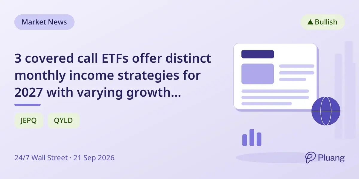 3 covered call ETFs offer distinct monthly income strategies for 2027 with varying growth tradeoffs.
