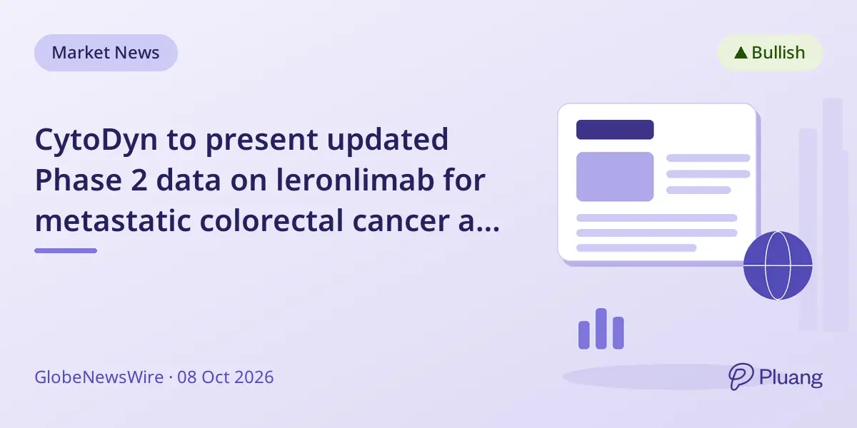 CytoDyn to present updated Phase 2 data on leronlimab for metastatic colorectal cancer at ESMO 2026