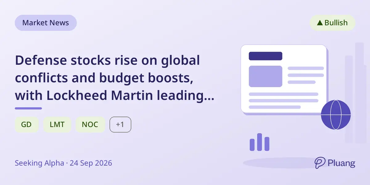 Defense stocks rise on global conflicts and budget boosts, with Lockheed Martin leading potential gains.
