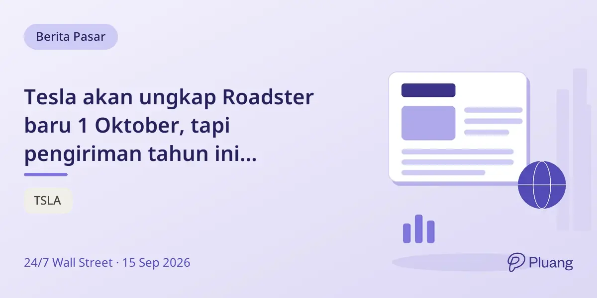 Tesla akan ungkap Roadster baru 1 Oktober, tapi pengiriman tahun ini diperkirakan kecil.