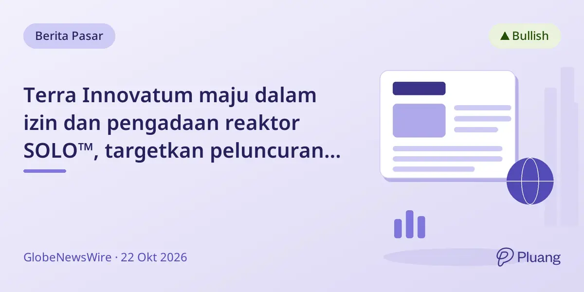 Terra Innovatum maju dalam izin dan pengadaan reaktor SOLO™, targetkan peluncuran 2027 dengan dana penuh.