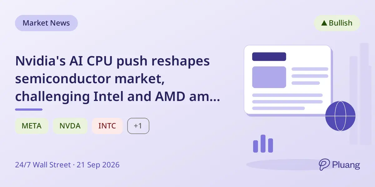 Nvidia's AI CPU push reshapes semiconductor market, challenging Intel and AMD amid AI agent growth.