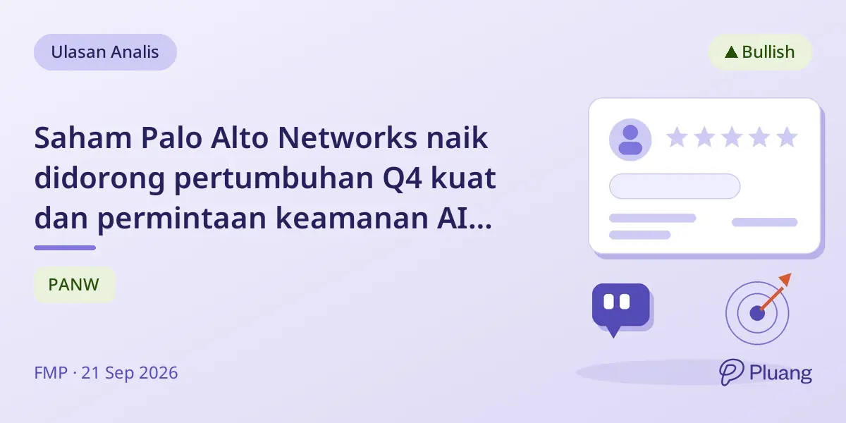 Saham Palo Alto Networks naik didorong pertumbuhan Q4 kuat dan permintaan keamanan AI, target harga naik 12,77%.