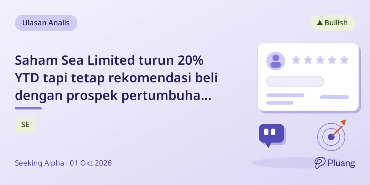 Saham Sea Limited turun 20% YTD tapi tetap rekomendasi beli dengan prospek pertumbuhan dan profitabilitas kuat.