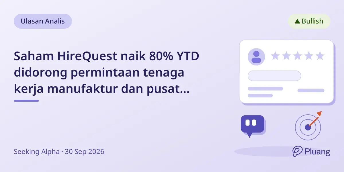 Saham HireQuest naik 80% YTD didorong permintaan tenaga kerja manufaktur dan pusat data.