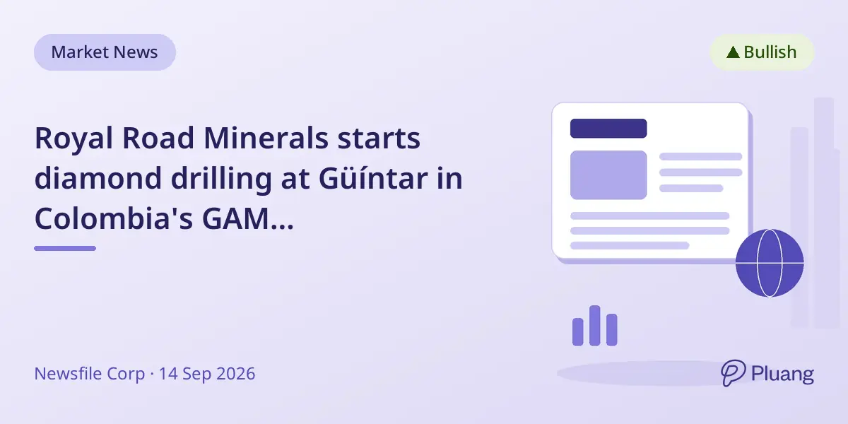 Royal Road Minerals starts diamond drilling at Güíntar in Colombia's GAM gold-copper-silver project.