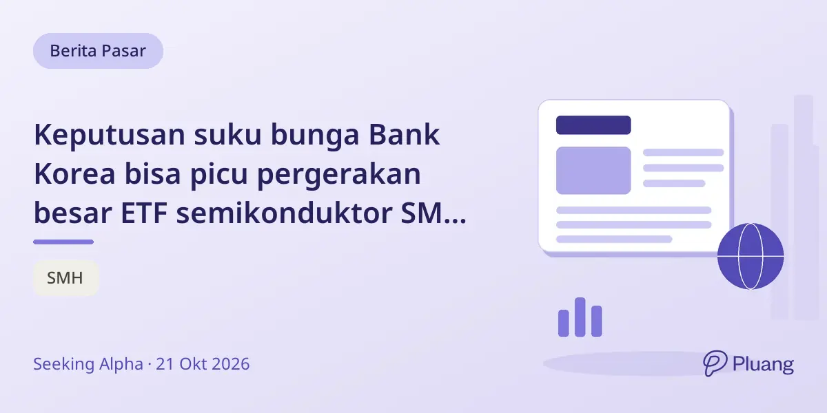 Keputusan suku bunga Bank Korea bisa picu pergerakan besar ETF semikonduktor SMH di level kunci.