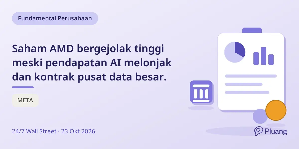 Saham AMD bergejolak tinggi meski pendapatan AI melonjak dan kontrak pusat data besar.