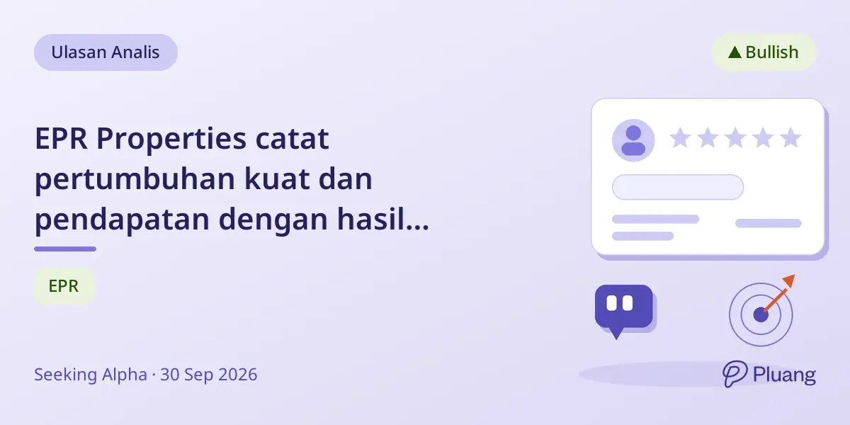 EPR Properties catat pertumbuhan kuat dan pendapatan dengan hasil dividen 6,5% serta portofolio yang beragam.