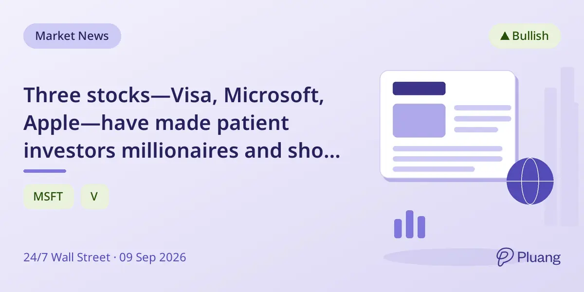 Three stocks—Visa, Microsoft, Apple—have made patient investors millionaires and show strong growth potential ahead.
