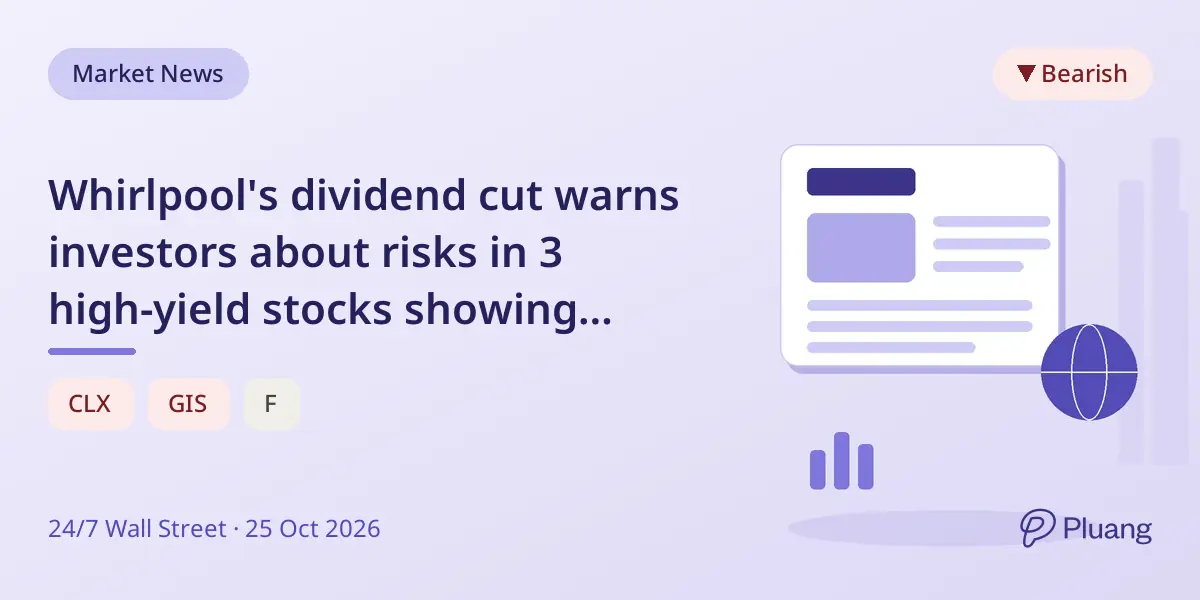 Whirlpool's dividend cut warns investors about risks in 3 high-yield stocks showing similar financial stress.