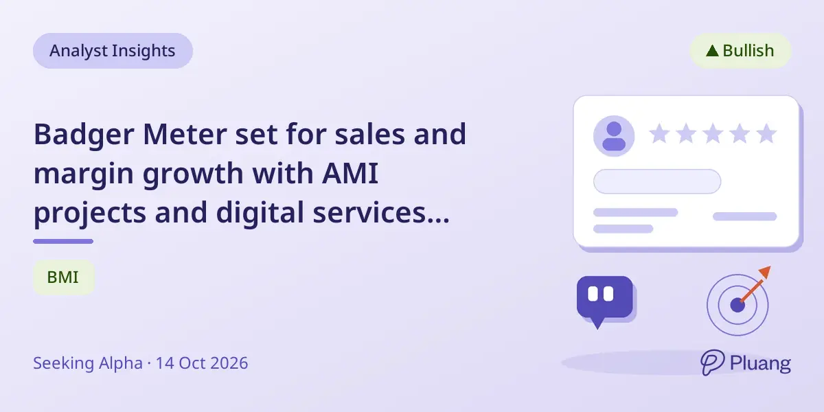 Badger Meter set for sales and margin growth with AMI projects and digital services expansion