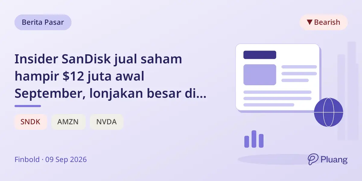 Insider SanDisk jual saham hampir $12 juta awal September, lonjakan besar di 2026.