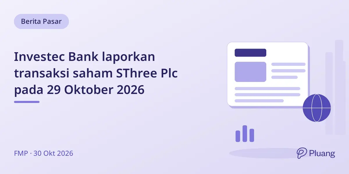 Investec Bank laporkan transaksi saham SThree Plc pada 29 Oktober 2026