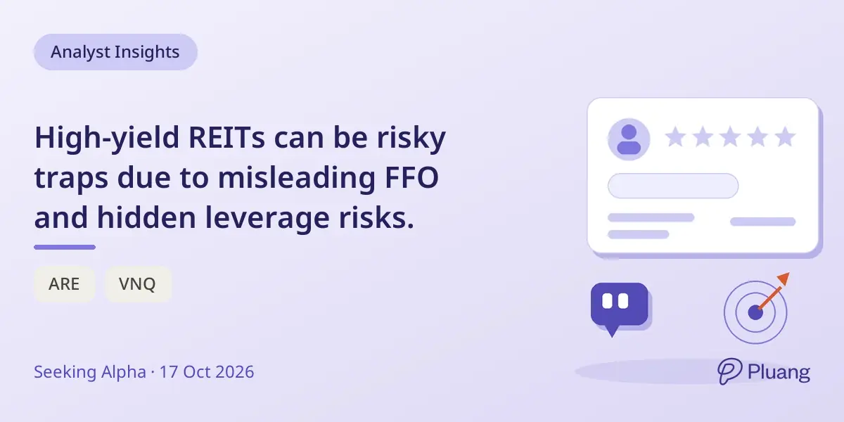 High-yield REITs can be risky traps due to misleading FFO and hidden leverage risks.