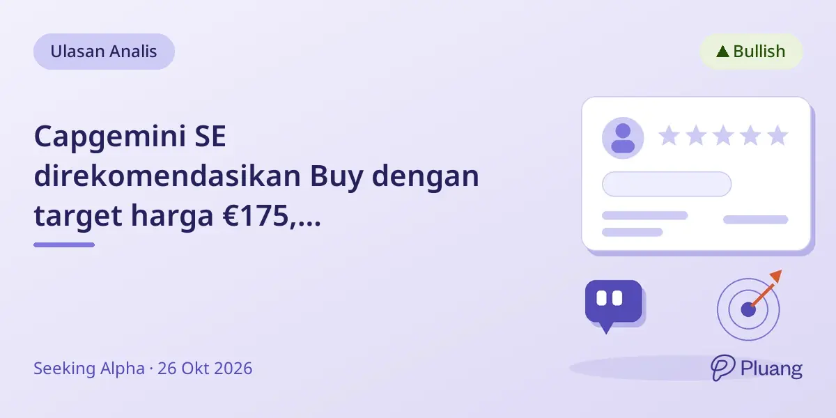 Capgemini SE direkomendasikan Buy dengan target harga €175, menawarkan potensi keuntungan dan dividen stabil.