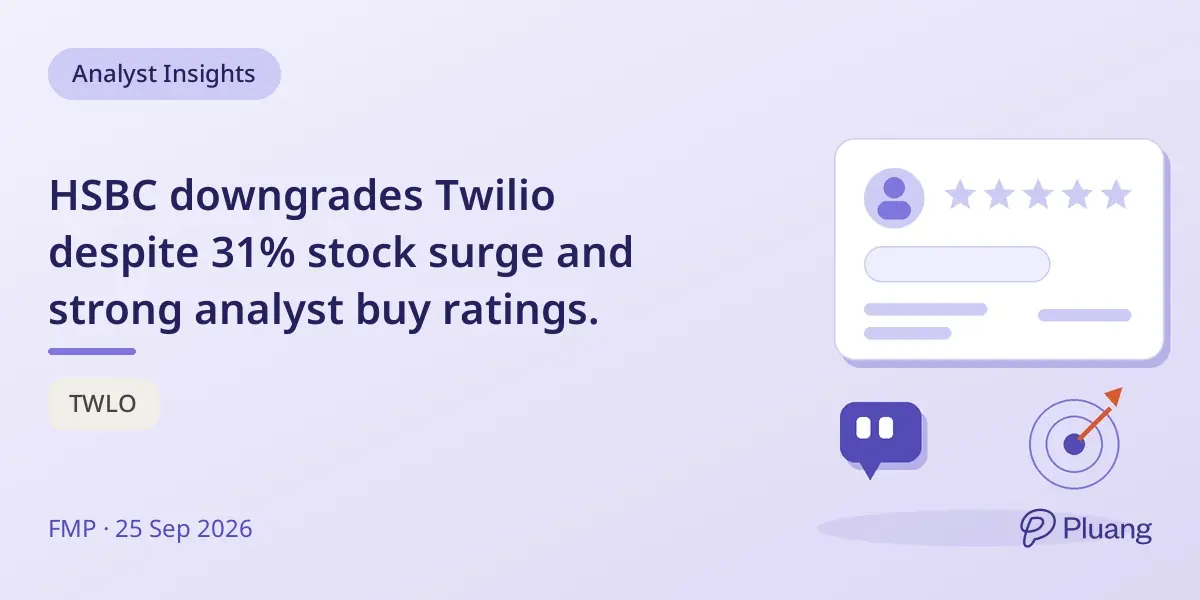 HSBC downgrades Twilio despite 31% stock surge and strong analyst buy ratings.