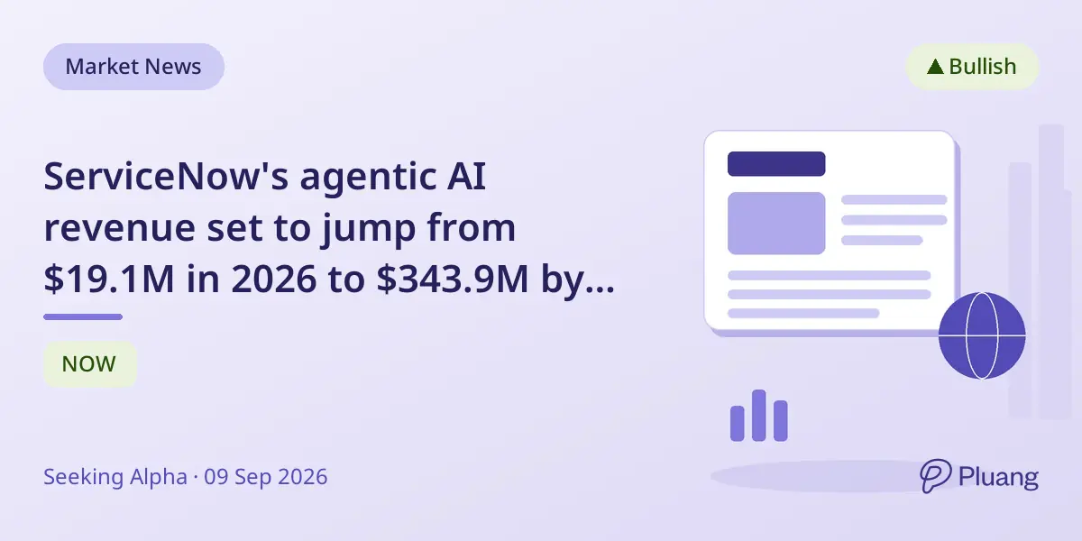 ServiceNow's agentic AI revenue set to jump from $19.1M in 2026 to $343.9M by 2030 amid rapid adoption.