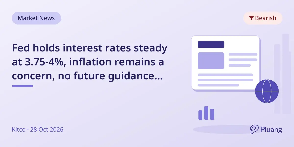 Fed holds interest rates steady at 3.75-4%, inflation remains a concern, no future guidance given.
