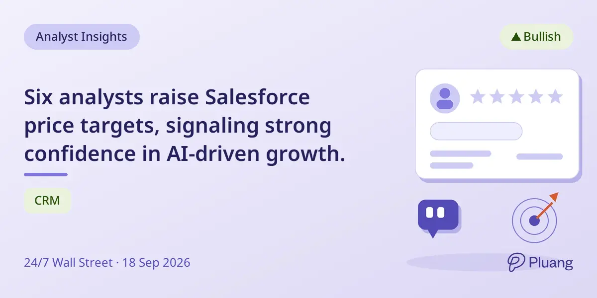Six analysts raise Salesforce price targets, signaling strong confidence in AI-driven growth.