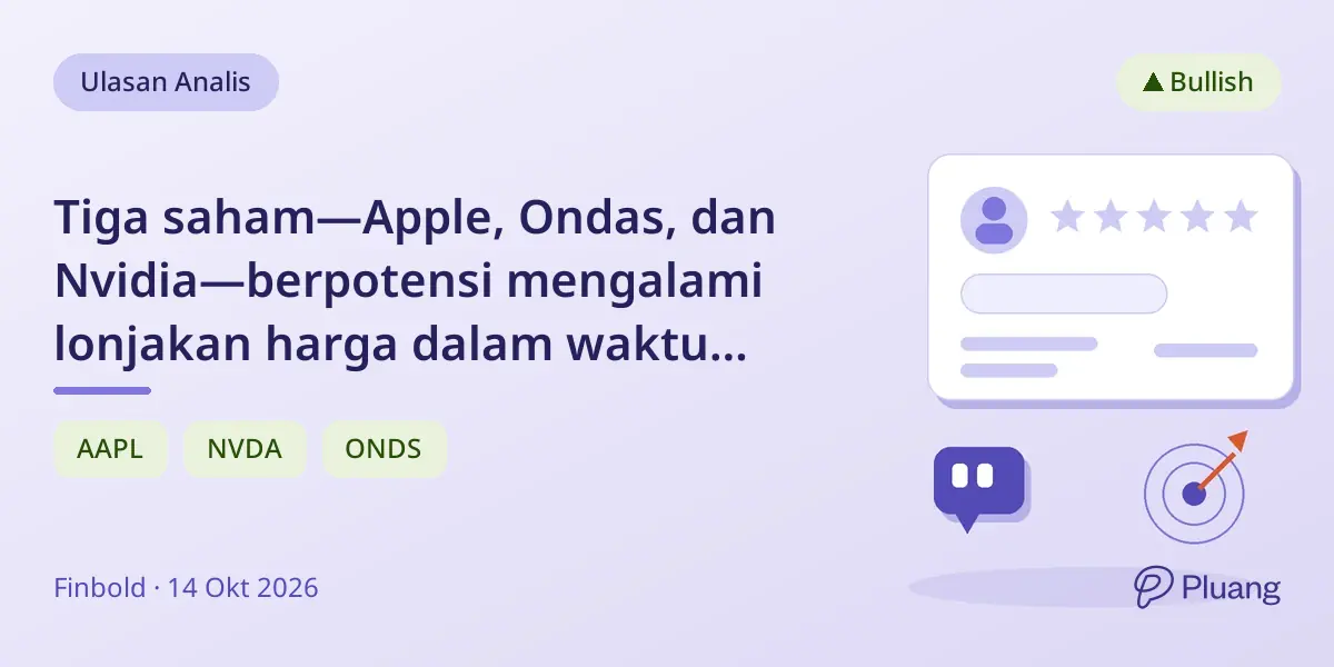 Tiga saham—Apple, Ondas, dan Nvidia—berpotensi mengalami lonjakan harga dalam waktu dekat.