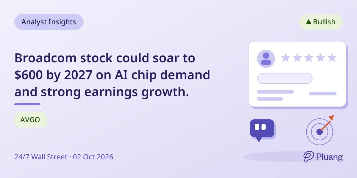 Broadcom stock could soar to $600 by 2027 on AI chip demand and strong earnings growth.