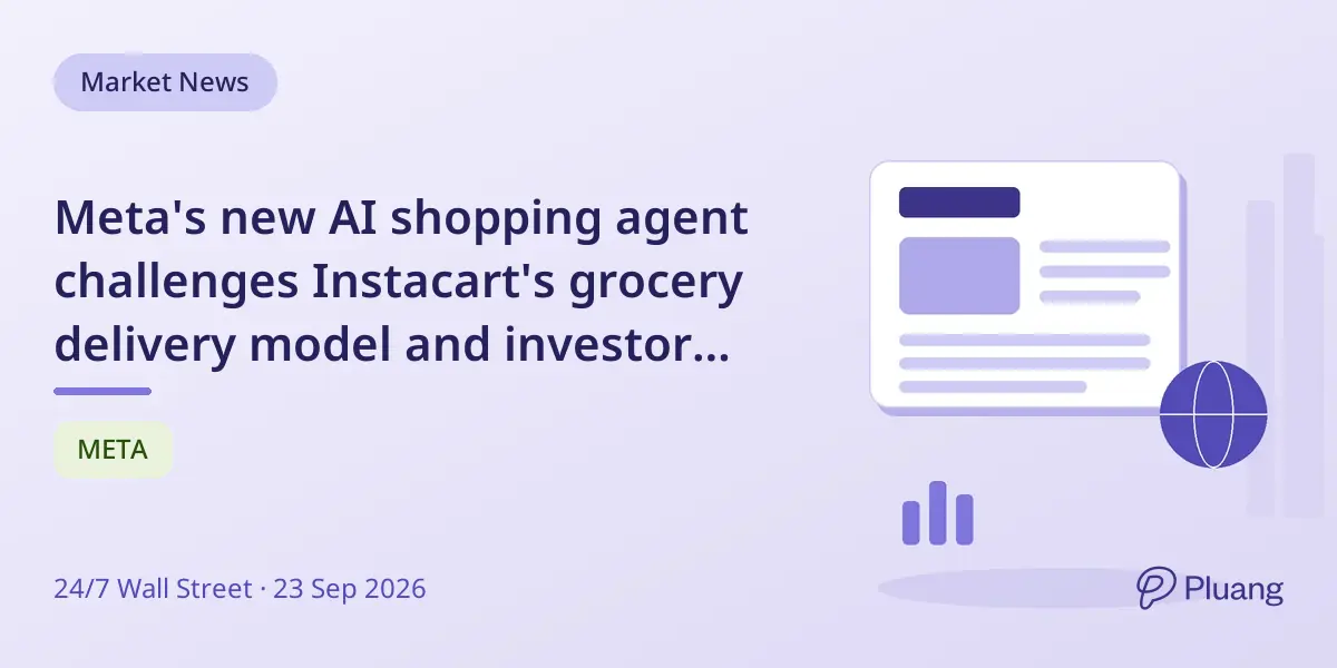 Meta's new AI shopping agent challenges Instacart's grocery delivery model and investor confidence.