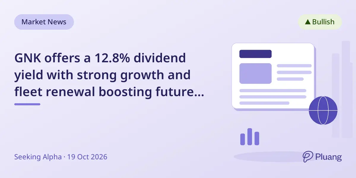GNK offers a 12.8% dividend yield with strong growth and fleet renewal boosting future prospects.