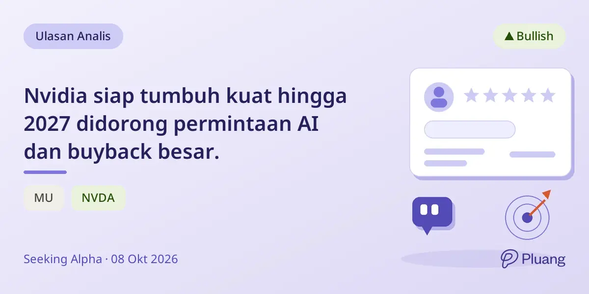 Nvidia siap tumbuh kuat hingga 2027 didorong permintaan AI dan buyback besar.