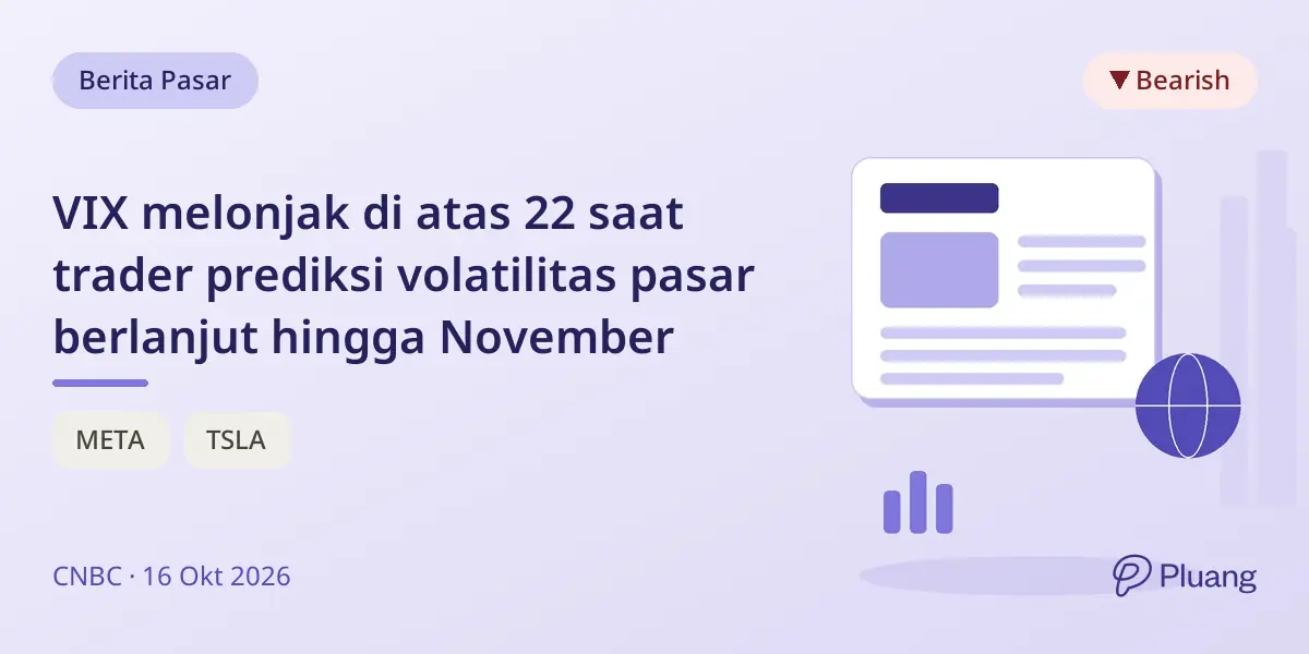VIX melonjak di atas 22 saat trader prediksi volatilitas pasar berlanjut hingga November