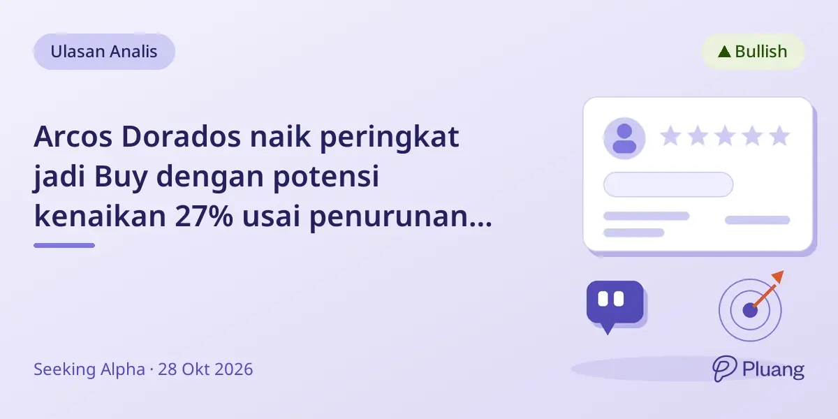 Arcos Dorados naik peringkat jadi Buy dengan potensi kenaikan 27% usai penurunan pasca pemilu Brasil
