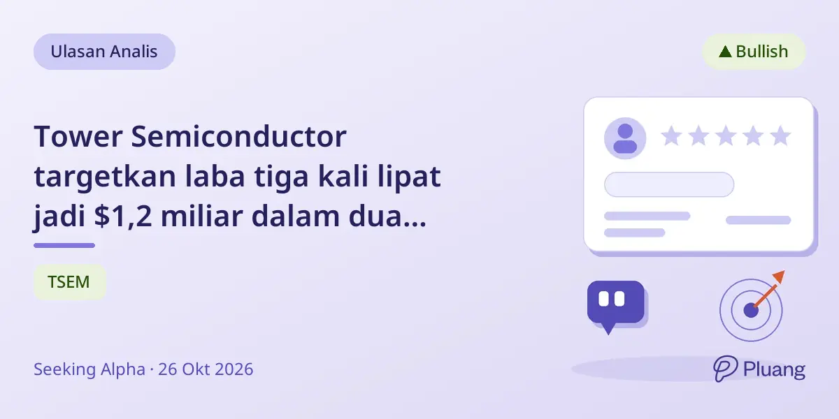 Tower Semiconductor targetkan laba tiga kali lipat jadi $1,2 miliar dalam dua tahun karena permintaan silicon photonics meningkat.