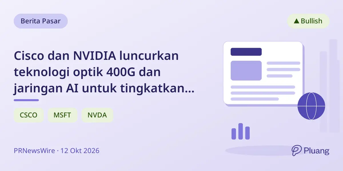 Cisco dan NVIDIA luncurkan teknologi optik 400G dan jaringan AI untuk tingkatkan infrastruktur AI